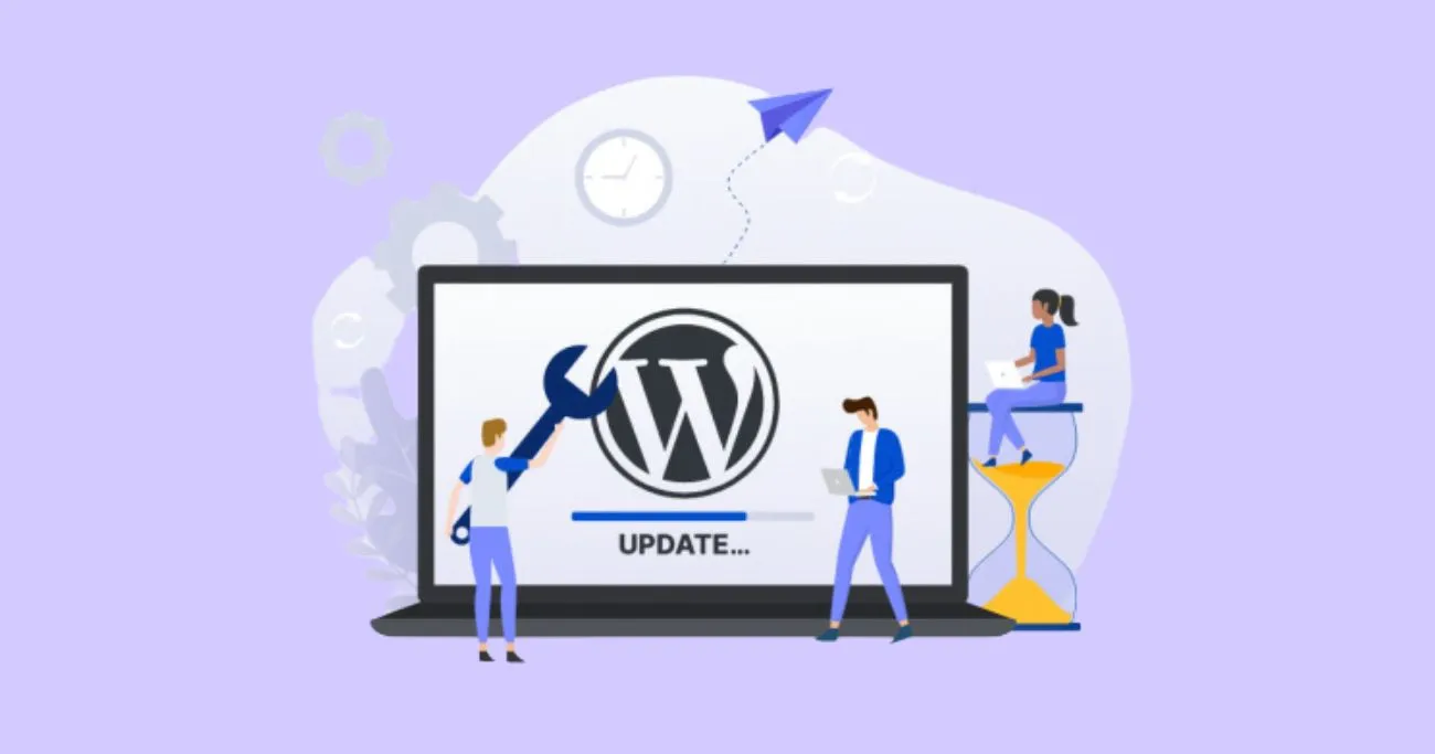 WordPress update screen