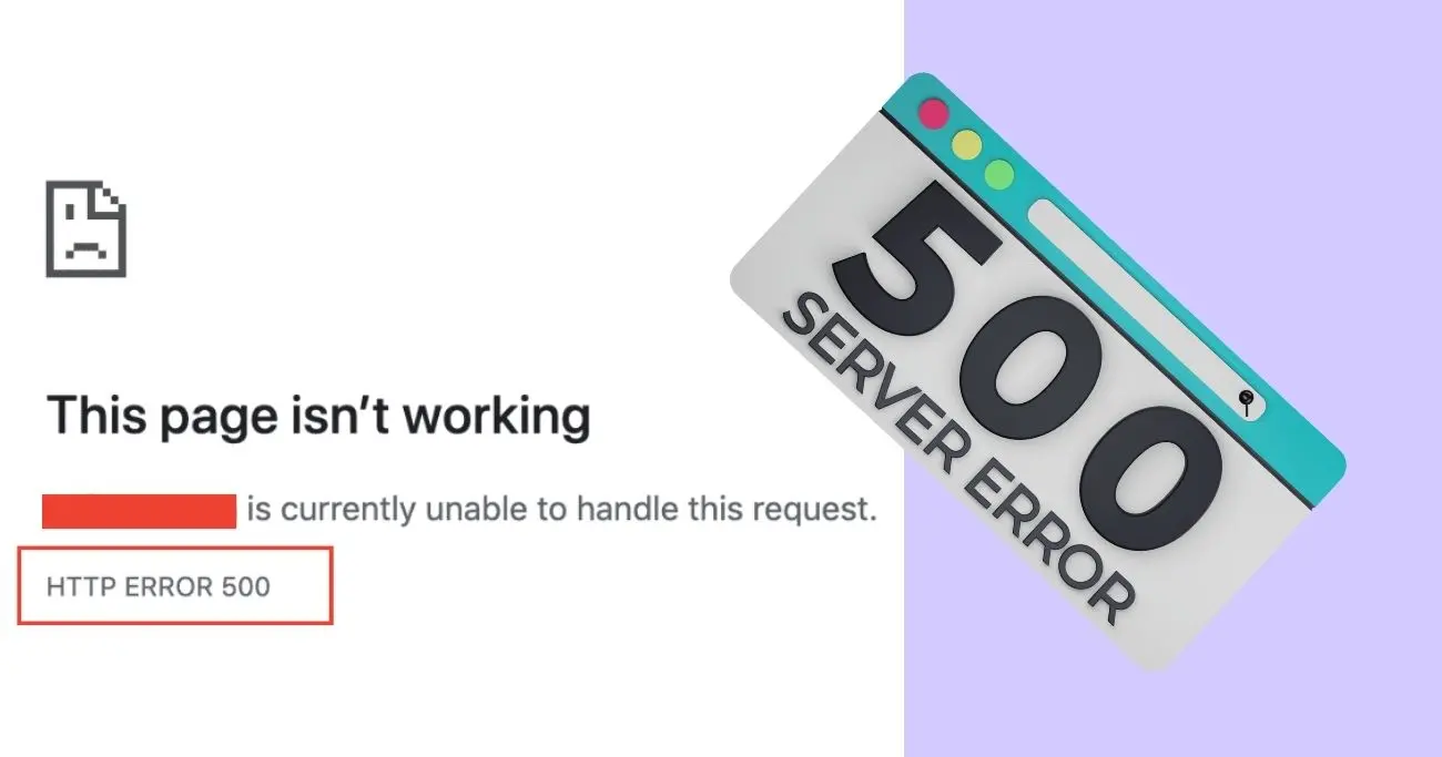 Website 500 internal server error