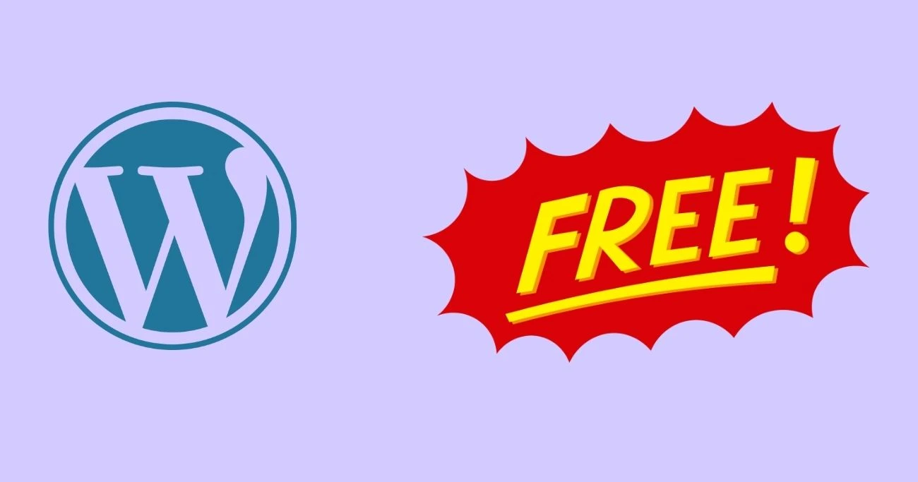 WordPress logo with Free as text