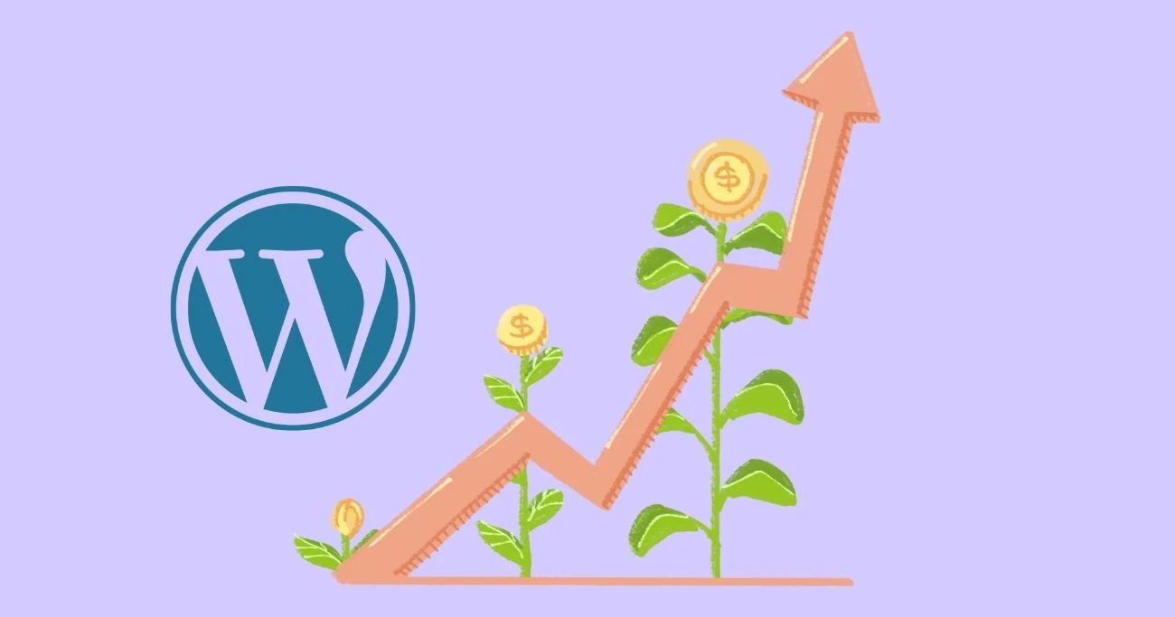 WordPress with a growing plant