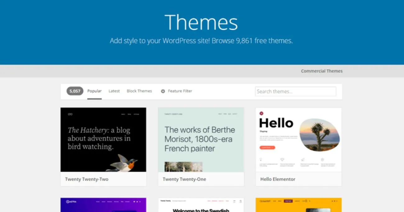 WordPress themes repository