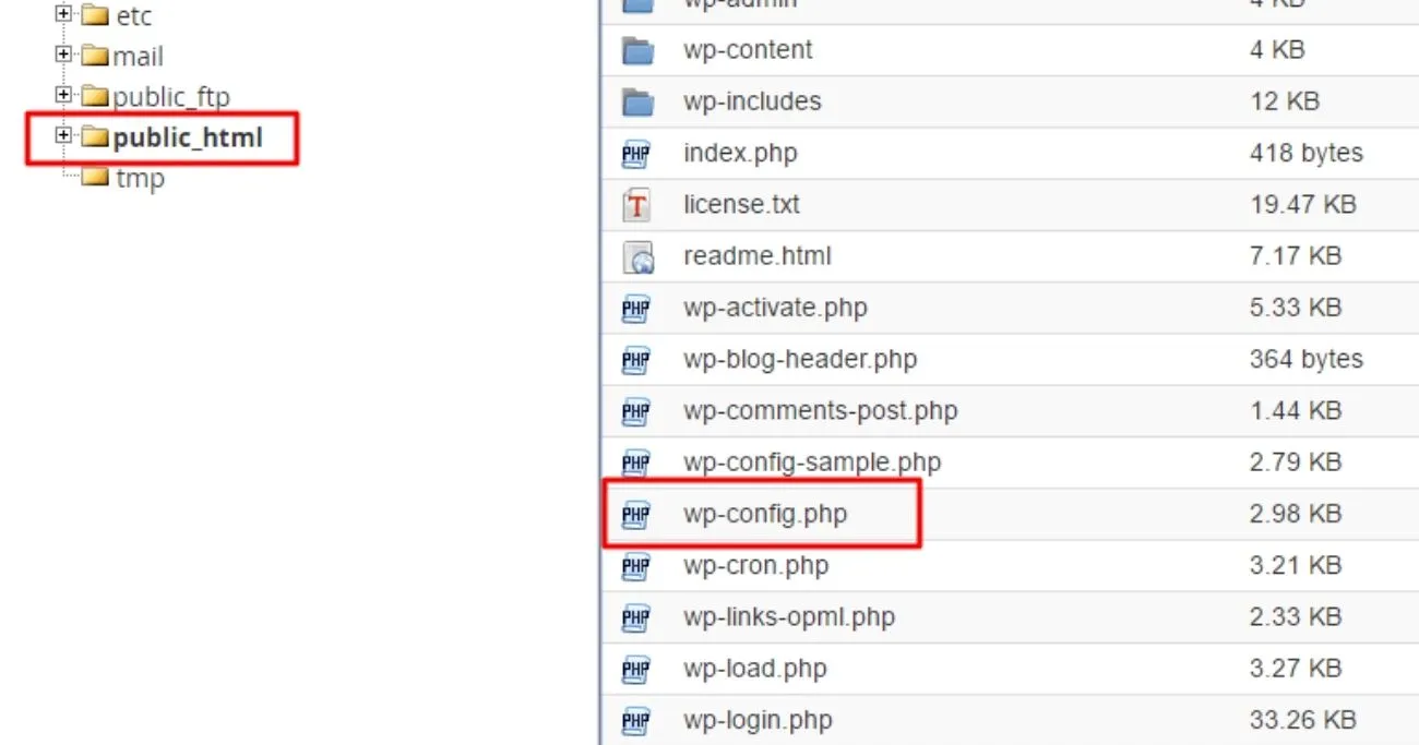 downloading wp-config file