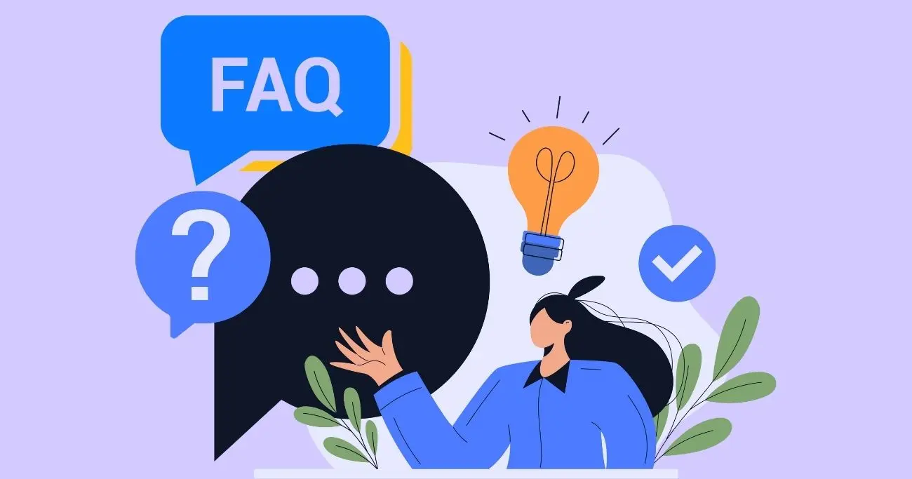 illustration of FAQs concept art